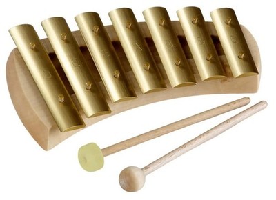 Auris Glockenspiel Pentatonic with 2 Mallets - 7 Tones - 440 Hz