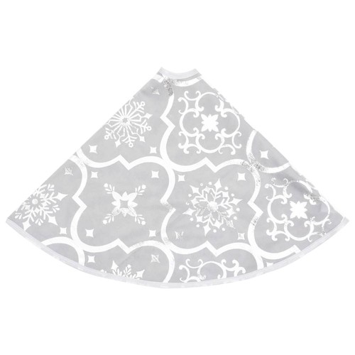 Falda del árbol de Navidad de lujo y calcetÃn tela blanco 150cm - Imagen 5 de 8