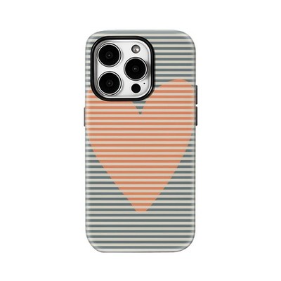 Heart & Stripes Hülle für Apple iPhone 17 16 15 14 13 12 11 Pro Max Plus Air