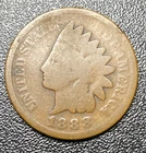 1888 Indian Head Cent Good -  Good Average Circulated Condition Copper Penny