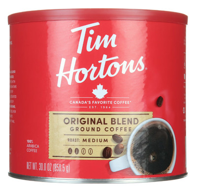 Tim Hortons Blend Ground Coffee 100% Arabica, Medium Roast, 30 oz