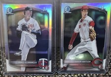 Bowman Refractors 2025  1st of Ellwanger (Twins) Watson (Reds) 2-Card Lot