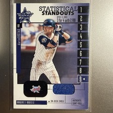 2001 Leaf Rookies &amp; Stars Statistical Standouts Darin Erstad Game Used On Deck 