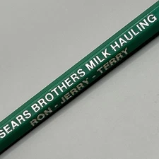 VTG Ballpoint Stick Pen SEARS BROTHERS MILK HAULING Erie KS Ron Jerry Terry