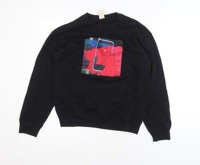 Uniqlo Herren Schwarz KAWS+Warhol Pullover Sweatshirt S Grafik Art