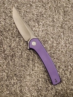 Civivi Mini Asticus Discontinued C19026B-4 Purple G10 Blackwashed 10Cr15CoMoV