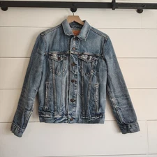 Levi's Jacket Denim Jean Trucker Type 3 Men Red Tab Blue 72334 70's 80's Size S 