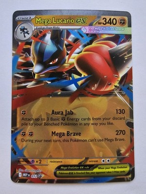 Pokemon TCG Mega Lucario ex 012 Me: Mega Evolution Promo Holo