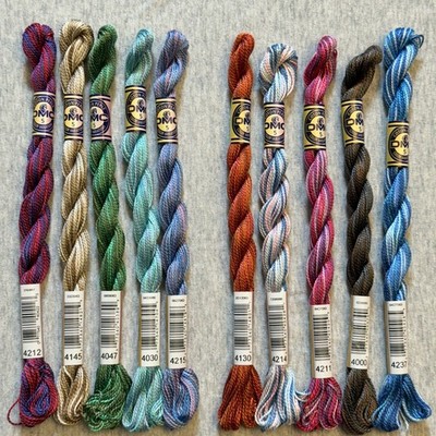 10 DMC Perle Color Variations Size 5 Pearl Cotton Thread No Repeats NOS