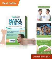 Effective Nasal Strips for Snoring Relief - 30 Packs, Breathable Secure Fit