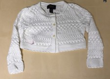 Polo Ralph Lauren Girls White Cotton Cardigan Sweater Size 2T