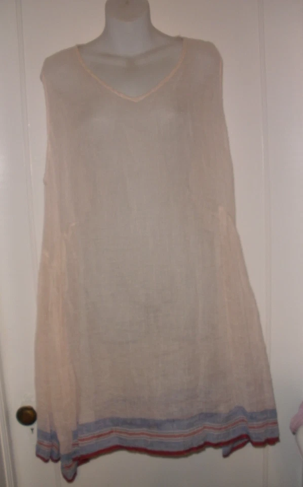 Vestido de baño de gasa transparente de lino transparente de M a L Foto 4 de 4