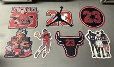 (Lot Of 7) Michael Jordan 23 Chicago Bulls Big Large Iron On Patch MJ ICON Logo