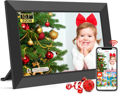 Frameo WLAN Digitaler Bilderrahmen 10,1 Zoll, HD 1280 * 800 IPS Touchscreen Elek