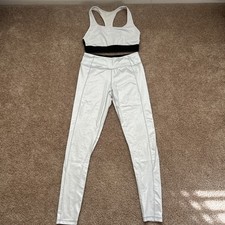 Victoria Sport Medium Athletic Bra And Legging Set Lot of 2 White