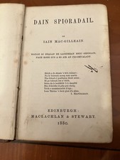 Dain Spioradail Le Iain Mac-Gilleain - 1880 Antique Gaelic Book, Spiritual Songs