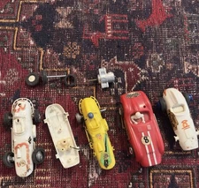 Vintage Lot of 3 1960's Eldon GT Ferrari 1/32 Scale Slot Racing Cars Parts