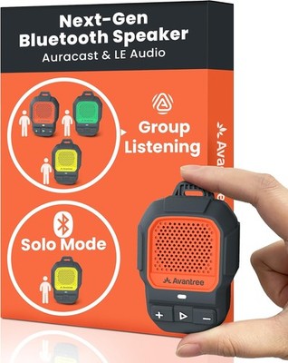 Avantree HomeBuddy - Auracast Clip-On Speaker, Red