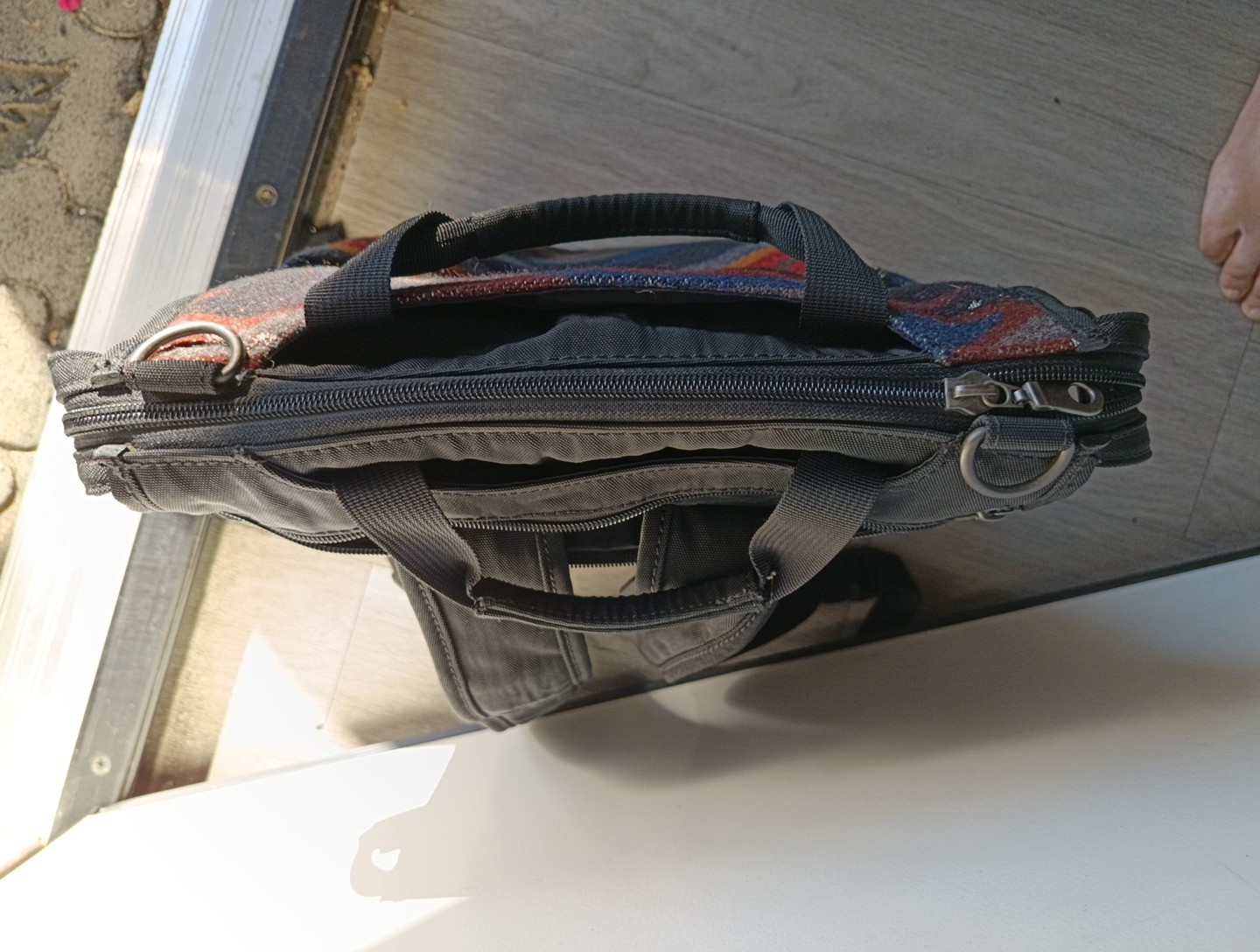 Pendleton Wool Backpack Tote Bag Black - image 5