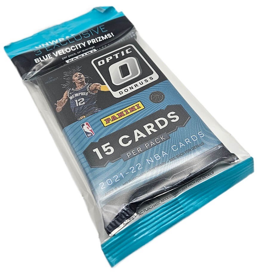 2021-22 Panini Donruss Optic Basketball 15 Card Jumbo Value Cello Fat Pack