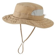 Kids Foldable Wide Brim Sun Hat UPF 50 Sun Protection Medium Dark Khaki