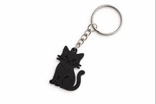 Cat Keychain for keys, purse or back 3D Printed- see description