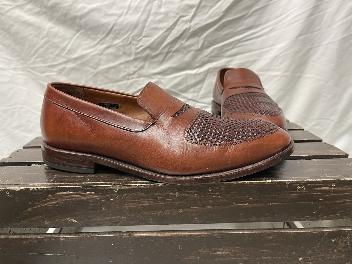 Allen Edmonds Carlsbad Dark Chili Calfskin Woven Penny  display picture 1