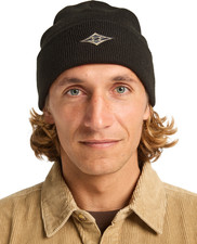 BILLABONG EVERY OTHER DAY BEANIE HAT.MENS WOMENS BLACK TURN UP CUFF KNIT CAP W25