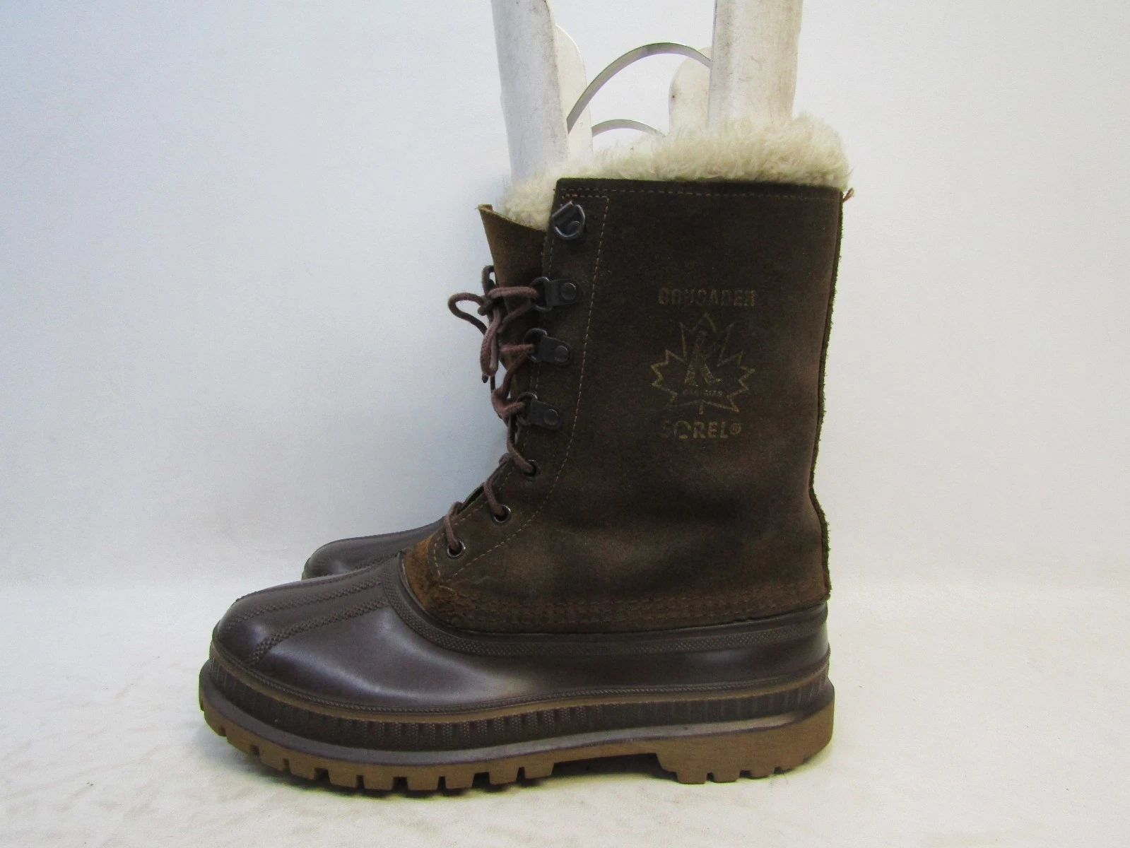 Sorel Mens Size 7 M Brown Leather Rubber Waterproof Lace Up Winter Snow Boots