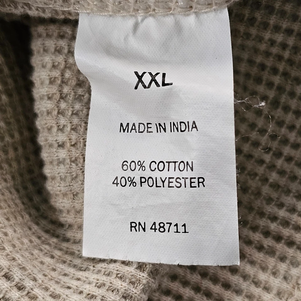 Camiseta térmica para hombre Falls Creek bronceada manga larga mezcla de algodón 2XL Foto 4 de 4