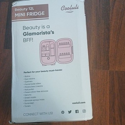Cooluli Beauty 12 Liter Portable Mini Fridge for Skincare & Beauty Products