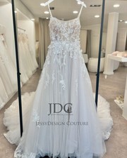 2026 luxurious glitter 3D lace wedding dress wedding dress 32-60 long train