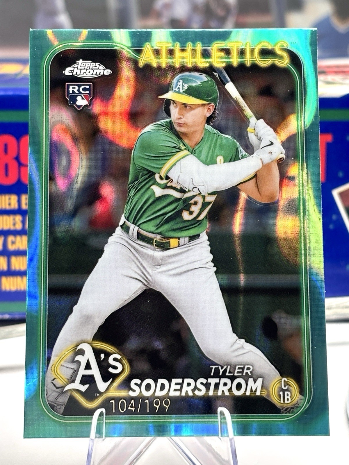 2024 Topps Chrome - Tyler Soderstrom #298 Aqua Lava Refractor /199 (RC)