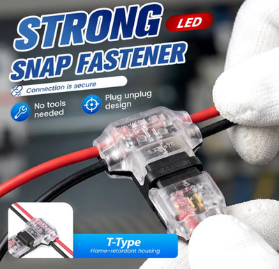T Tap Wire Connectors,3 Way Quick Splice for 18 22 AWG,Solderless No-Strip