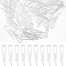 240 Pcs Clear U Shape Alligator Clips Plastic Fabric Clips Shirt Clips with T...