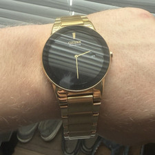 Citizen Eco-Drive Gold Tone Mens Wristwatch B...