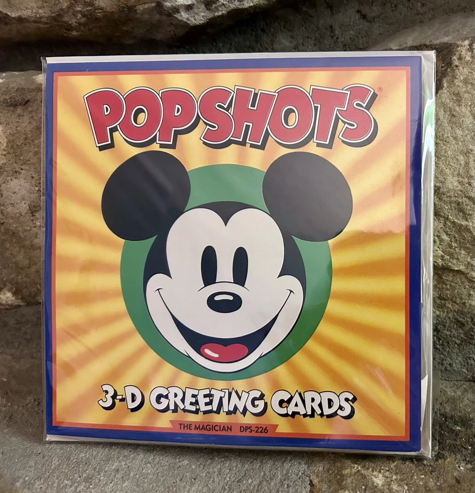 Mickey Mouse & Minnie Pop Shots 3D Pop-Up Birthday Greeting Card-NOS DPS-224 - Image 2 of 4