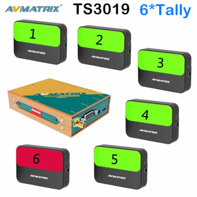 AVMATRIX TS3019 Wireless Multi-Camera Tally System 6 Tally PTZ Camera Control