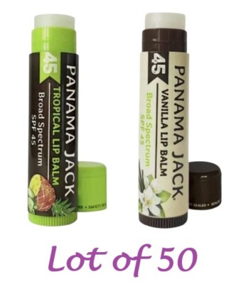 Panama Jack Broad Spectrum UVA-UVB SPF45 Lip Balm Vanilla/Tropical (Chapstick)