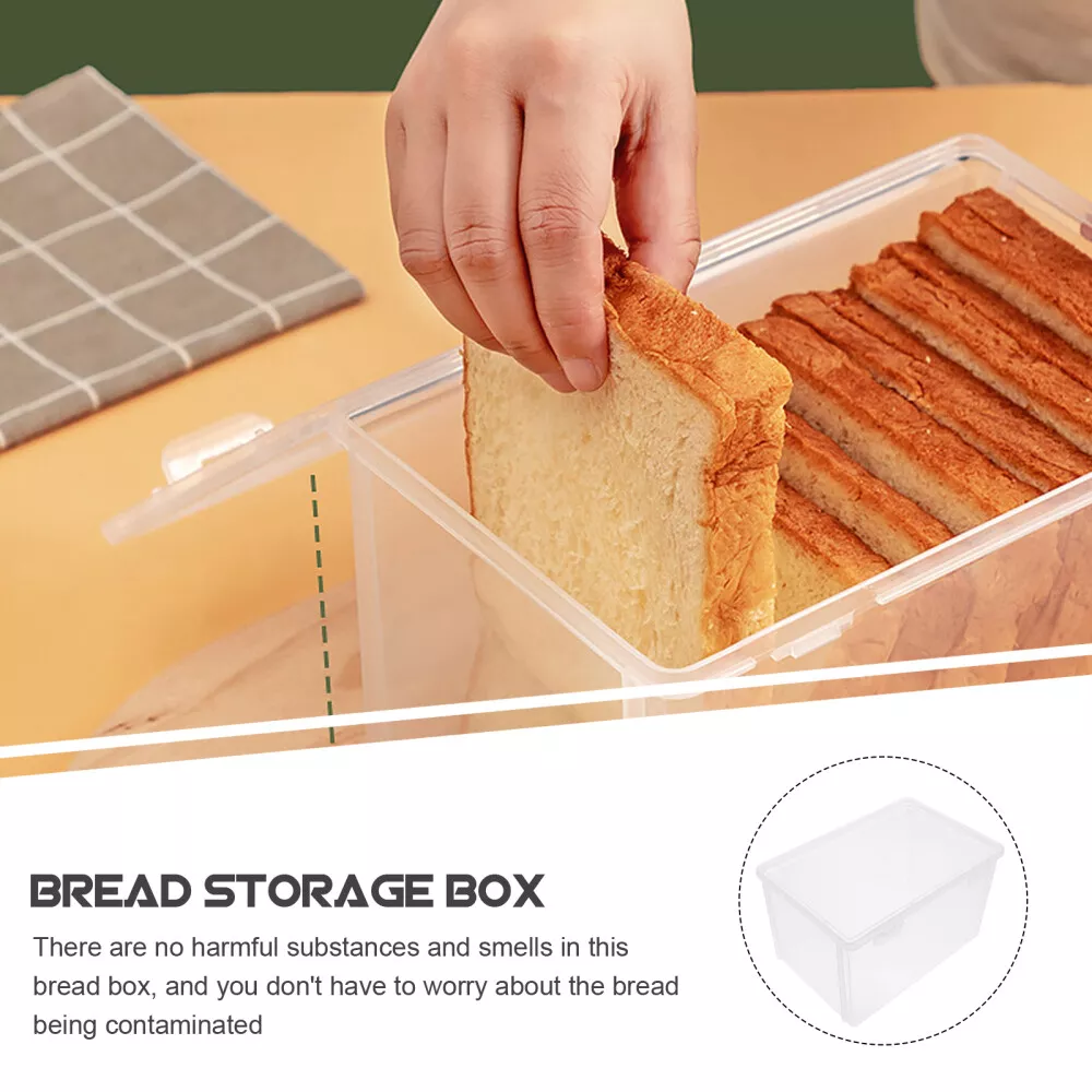 loaf cake keeper Fresh Bread Storage Clear Plastic Bread Bin Clear