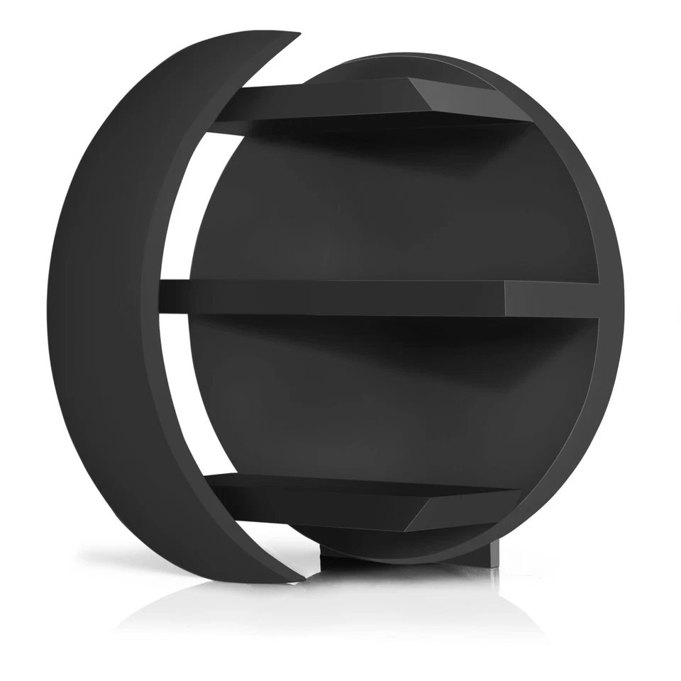 Estante Luna, Estante de Exhibición de Cristal, Estante de Aceite, Estante de Pared de Madera, Decoración Luna Foto 4 de 4