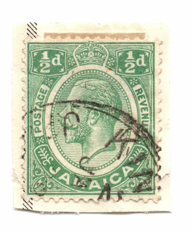 洋書 JAMAICA Jamaica 1921 SG 89a King George V Green Used Lightly Hinged