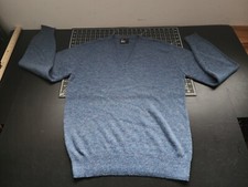 Robert Bruce V Neck Sweater Men  s Large Blue Knit Vintage