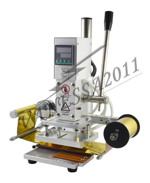 1PCS NEW Hot Foil Leather Embossing Stamping Machine 10*13CM 110V