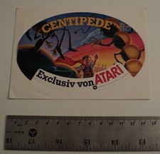 Vintage 1980s Atari 2600 store promo sticker Centipede 5200 7800 decal 400 800