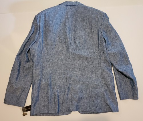 Tasso Elba "ISLAND" %100 Linen Sport Coat Heather Blue Sz XL NEW w/TAGS - Picture 9 of 9