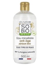 *LOT DE 2* eau micellaire So Bio visage anti âge argan bio 500ml