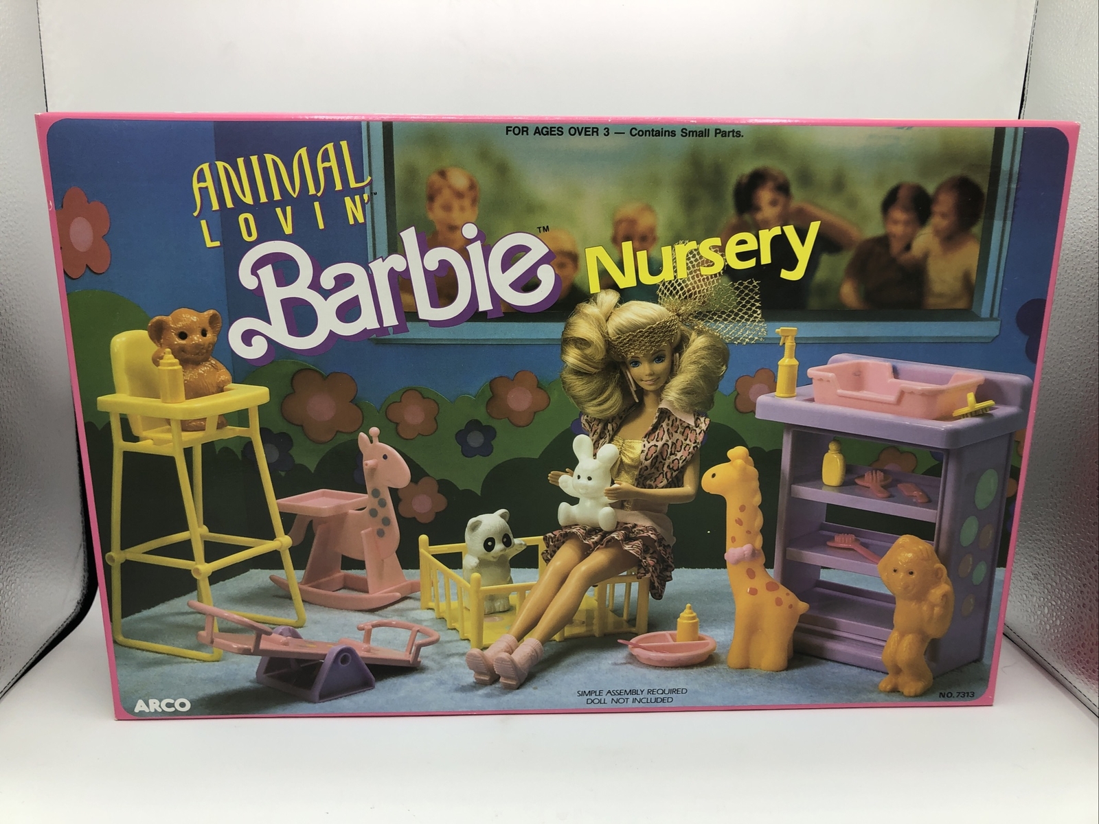 Animal Lovin’ Barbie Nursery Set Vintage Mattel 1989 NEW