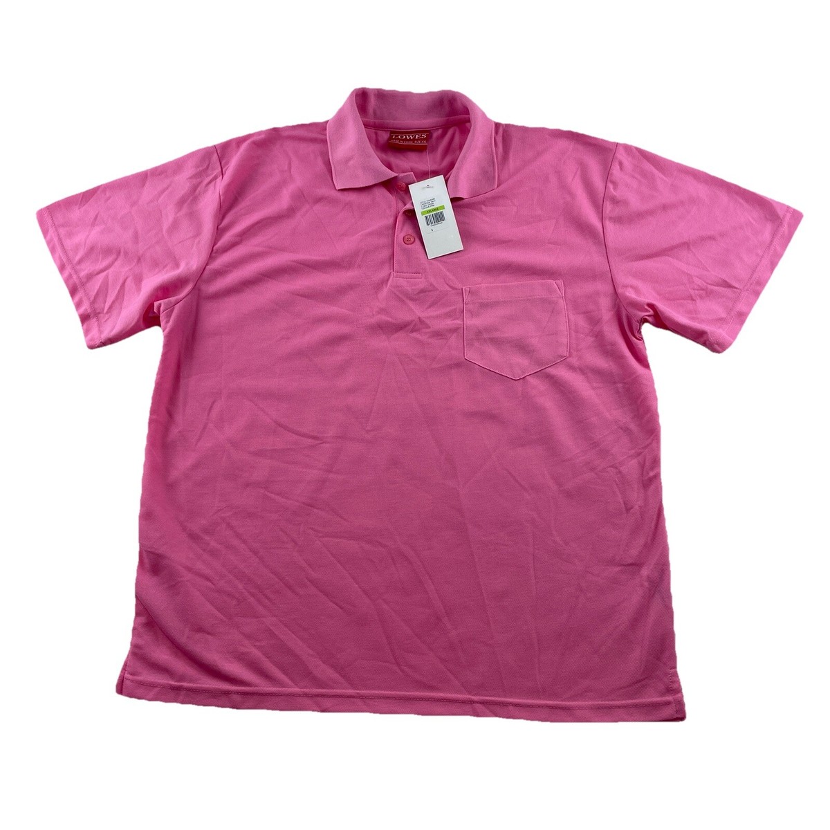 Lowes Polo Shirt Men Size XLarge Pink Golf Casual Dress Pocket New