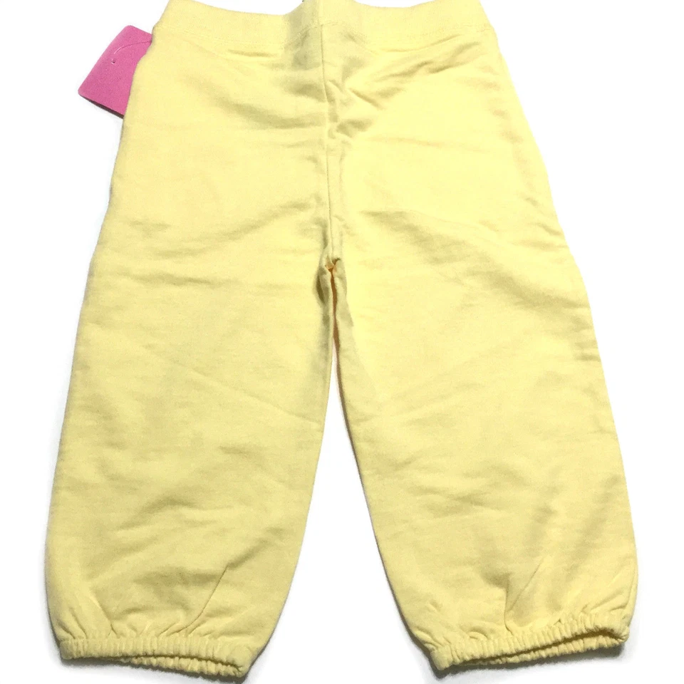 Pantalones deportivos Skechers para niñas talla 6 y 6X adornados ropa de juego algodón amarillo Foto 4 de 4